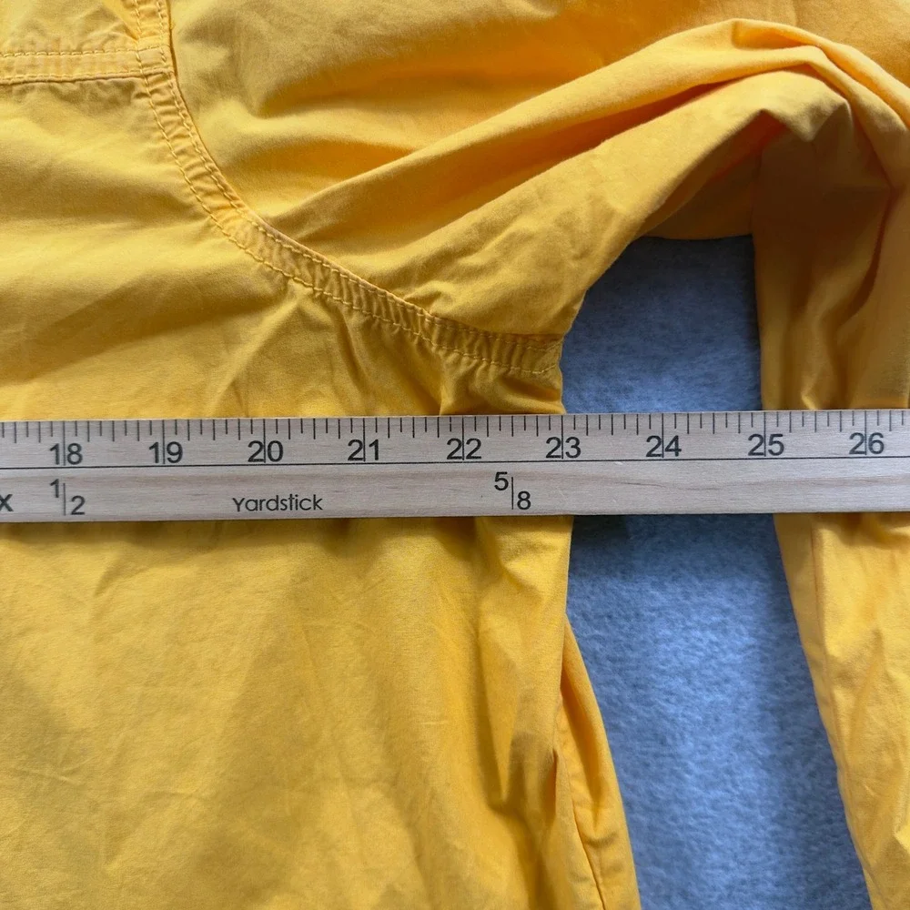 Michael Kors Double Breasted Jacket Womens 1X Yellow MK Logo Button Cotton